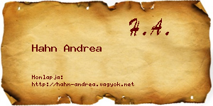 Hahn Andrea névjegykártya