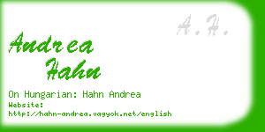 andrea hahn business card